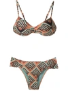 Lygia & Nanny Vitoria Printed Bikini Set In Orange