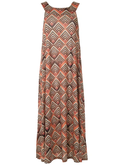 Lygia & Nanny Manati Printed Dress In Orange