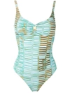 Lygia & Nanny Roberta Printed Swimsuit In Blue