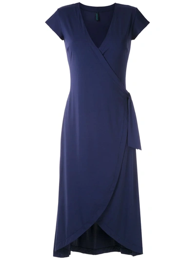 Lygia & Nanny Falcão Tie-fastening Midi Dress In Blue