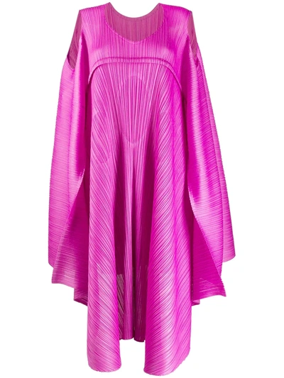 Issey Miyake Draped Style Dress In Pink