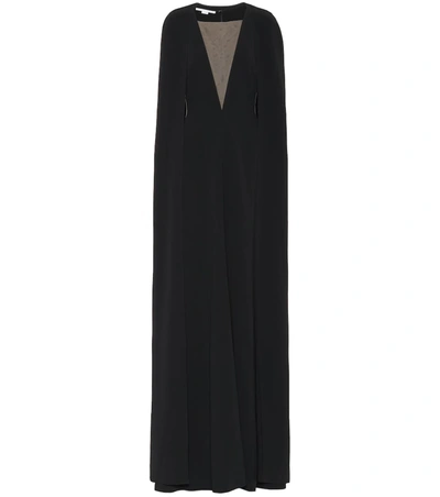 Stella Mccartney Cape Gown In Black