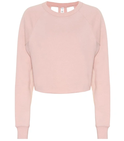 Alo Yoga Double Take Cotton-blend Sweater In Pink