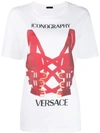 Versace Printed Cotton-jersey T-shirt In White