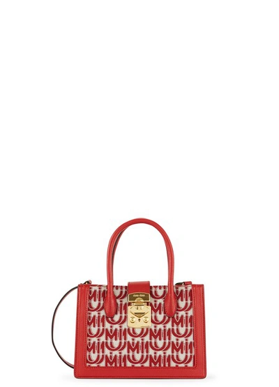 Miu Miu Miu Confidential Handbag In Corda/rosso