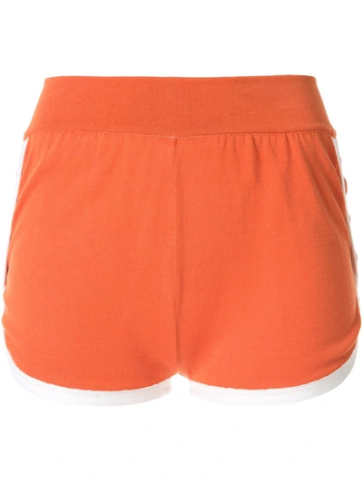 Pre-owned Fendi 1990s Contrast Trim Short Shorts In Orange