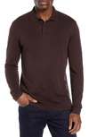 Robert Barakett Georgia Long Sleeve Zip Polo In Port