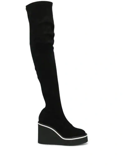 Clergerie Women's Belize Platform Wedge Over-the-knee Boots In Black