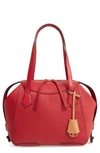Tory Burch Perry Leather Satchel In Red Apple