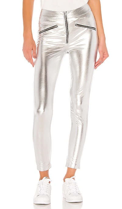 Superdown Krystal Cropped Pant In Silver