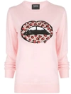 Markus Lupfer Sequin Lip T-shirt In Pink