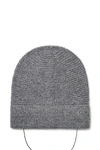Rebecca Minkoff Slouchy Beanie With Headphones - Grey In Heather Gray