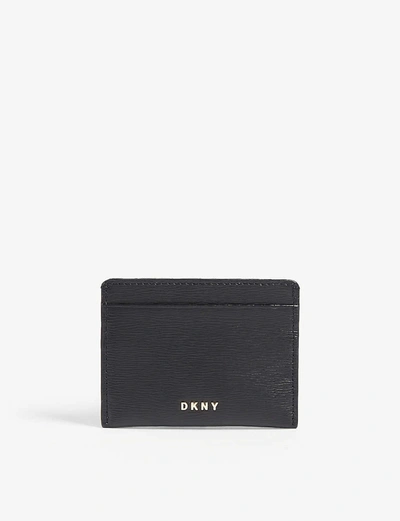 Dkny Bryant Card Holder, Created For Macy's In Black/gold
