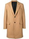 Ami Alexandre Mattiussi Lined Two Buttons Coat In Brown