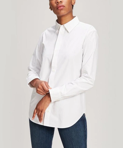 A.p.c. Gina Classic Cotton Shirt In Blanc