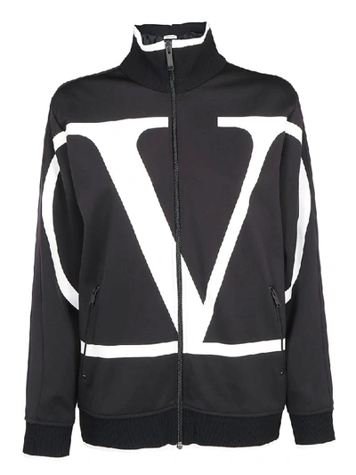 Valentino Sweatshirt In Nero/bianco