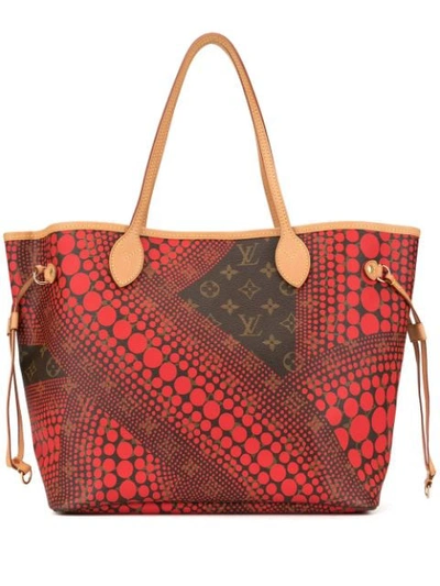 Pre-owned Louis Vuitton  Neverfull Mm Tote In Red