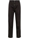 Prada Zip-front Straight-leg Trousers In Black