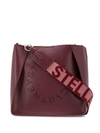 Stella Mccartney Perforated Logo Shoulder Bag In Red