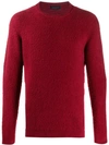 Roberto Collina Textured Knit Sweater In Red