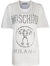 Moschino Crystal Embellished Logo T-shirt In White