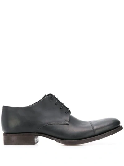 Carpe Diem Leather Derby Shoes In Black