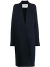 Jil Sander Open Front Knitted Coat In Blue