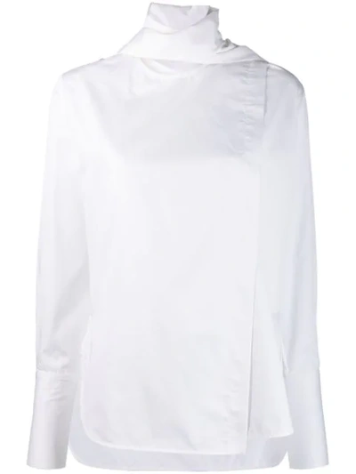 Eudon Choi Scarf Neck Shirt In White