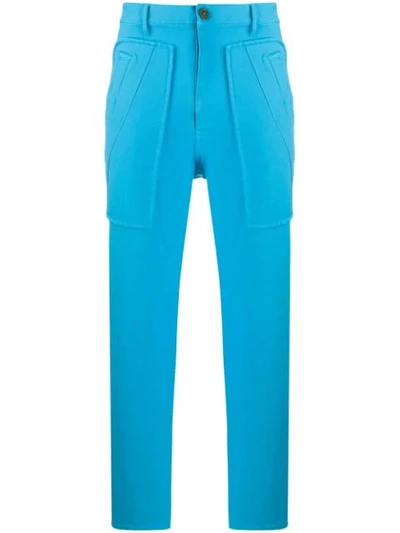 Comme Des Garçons Shirt Wide-leg Cargo Trousers In Blue