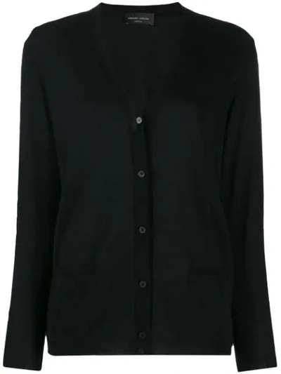 Roberto Collina Relaxed-fit V-neck Cardigan In Black