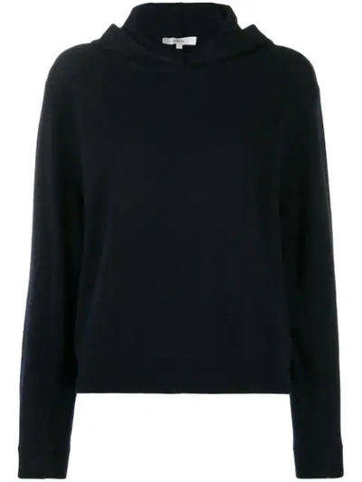 Vince Hooded Cashmere Jumper In Blue