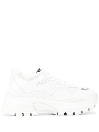 Prada Chunky Lace-up Trainers In White