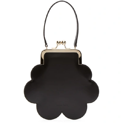 Simone Rocha Laminated Leather Top Handle Bag In Black