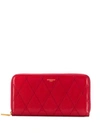 Givenchy Gv3 Leather Zip Around Wallet In Red