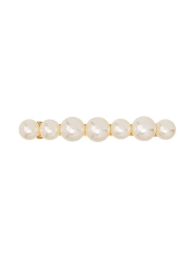 Jennifer Behr Gretel Pearl-embellished Hair Clip In Gold