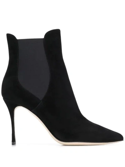 Sergio Rossi Heeled Ankle Boots In Black