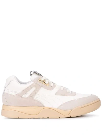 Puma Palace Guard Sneakers In White Suede And Leather In Neutrals
