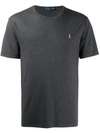 Polo Ralph Lauren Logo Embroidered T In Grey