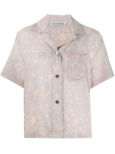 Acne Studios Boxy-fit Bowling Shirt In Purple