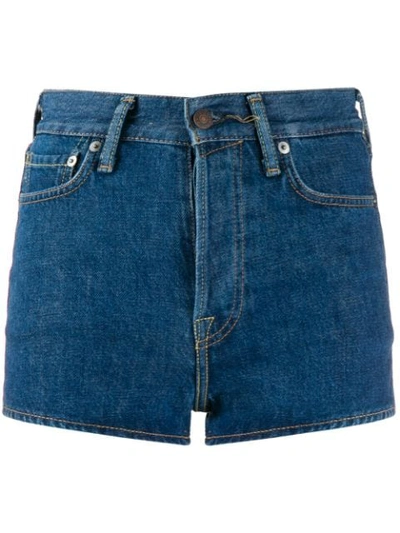 Acne Studios Jeansshorts Mit Hohem Bund In Blue
