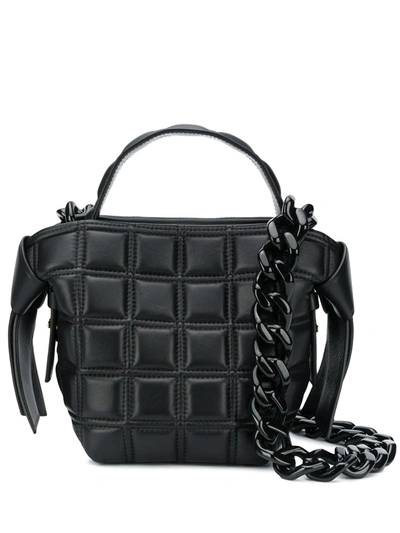 Acne Studios Musubi Mini Quilted Leather Shoulder Bag In Black