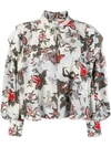 Isabel Marant Ruffled Floral Blouse In White
