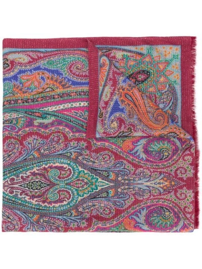 Etro Paisley-print Scarf In Pink