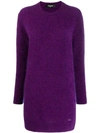 Dsquared2 Knitted Tunic Jumper In Purple