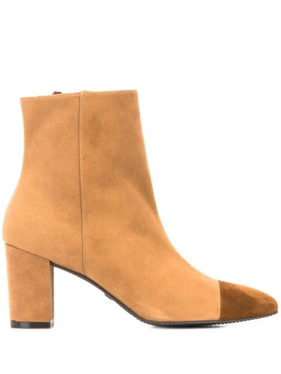 Stuart Weitzman Two-tone Ankle Boots In Neutrals