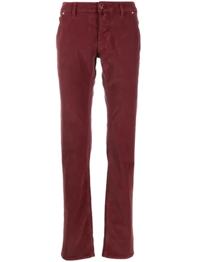 Jacob Cohen J613 Straight-leg Trousers In Red