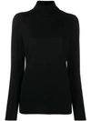 Allude Roll Neck Jumper In 90 Black