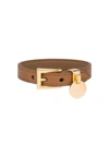 Prada Saffiano Leather Bracelet In Brown
