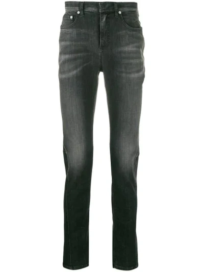 Neil Barrett Faded Slim-fit Jeans In Black