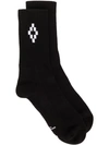 Marcelo Burlon County Of Milan Logo Socks In Black